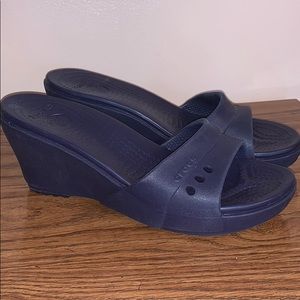 Crocs Women’s Kadee Wedge Navy W9
